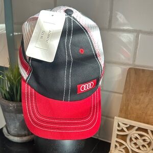 Audi Women's Red and Black Cap